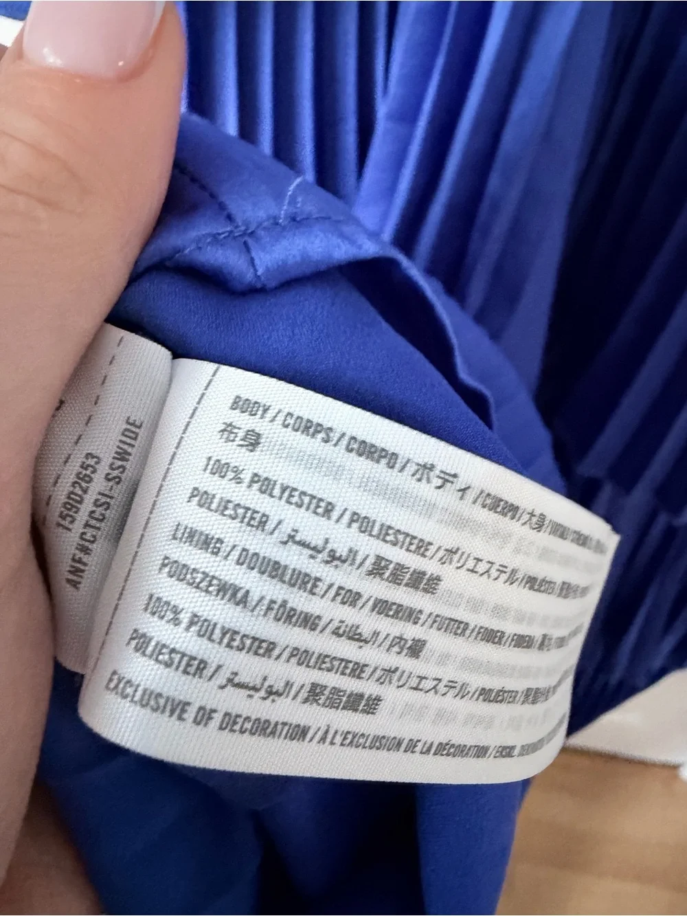 Abercrombie & Fitch The A&F size m Giselle Pleated Tiered Maxi Dress midi blue